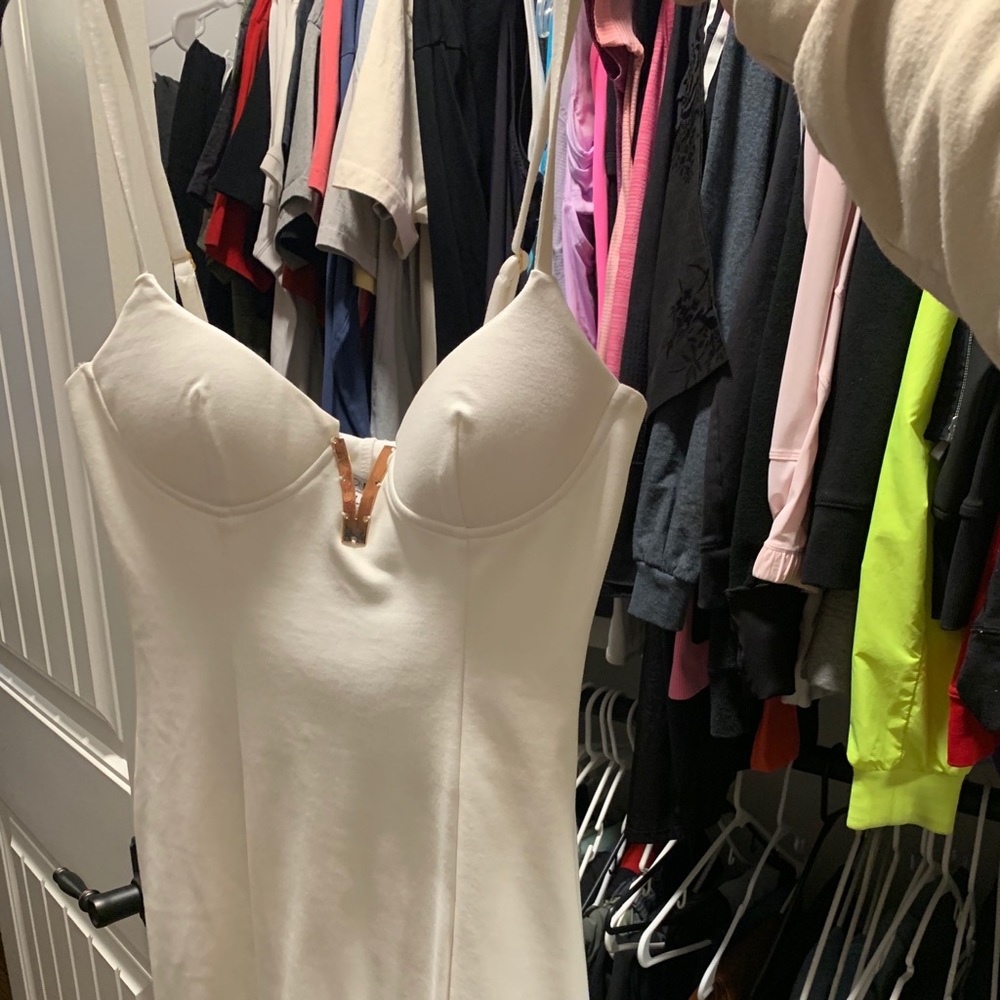 White mini dress